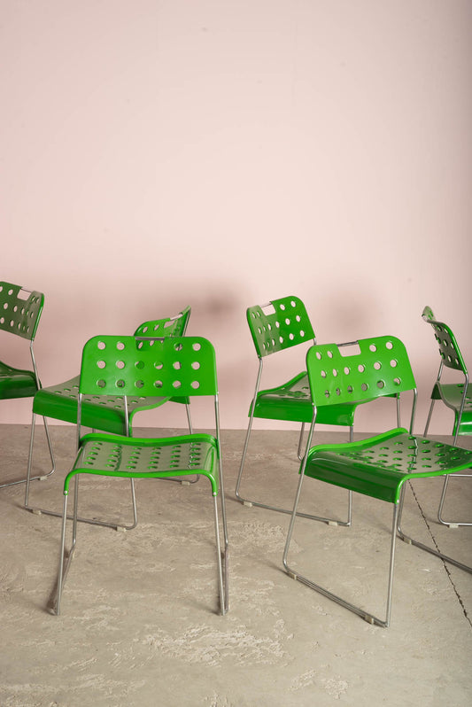 Set of 6 Omstak chairs by Rodney Kinsman for Bieffeplast