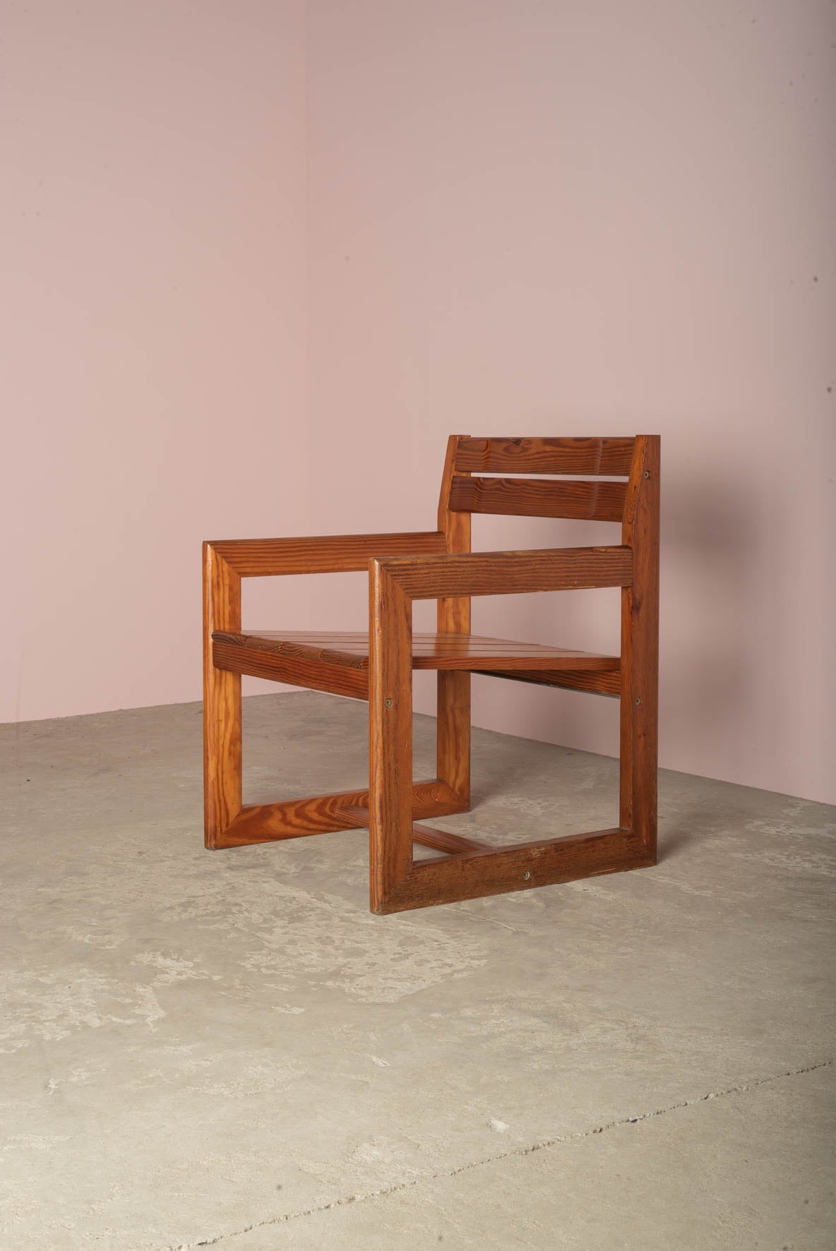Pine chair by André Sornay, 1960's
