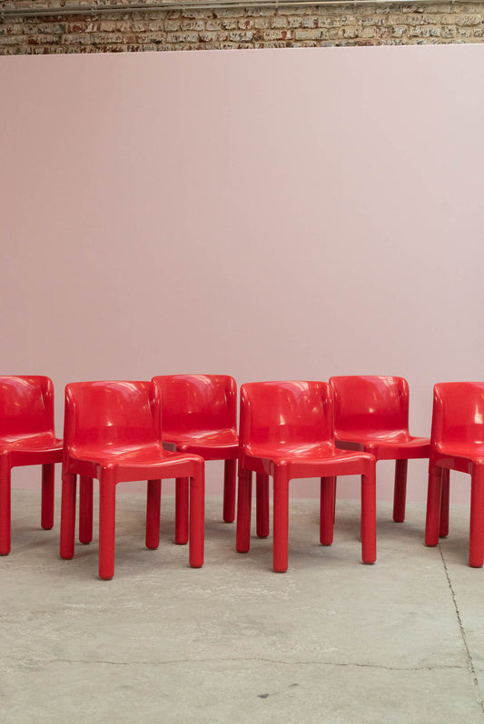 Set of 6 chairs ‘Model 4875’ by Carlo Bartoli for Kartell, 1970s