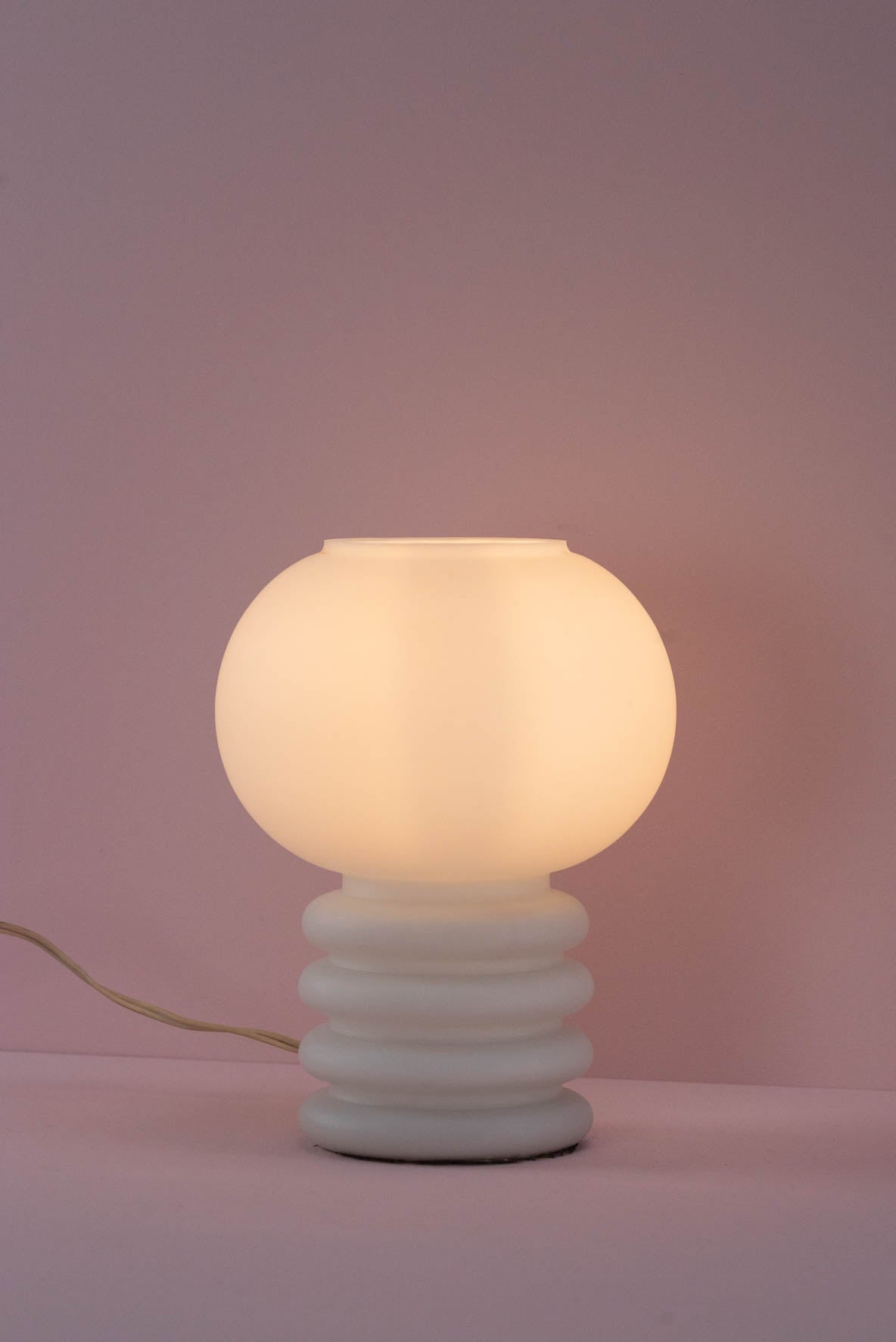 Opal glass table lamp by Herwig and Frank Sterckx