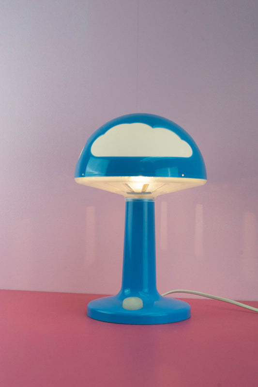 Vintage Ikea tafellamp blauw