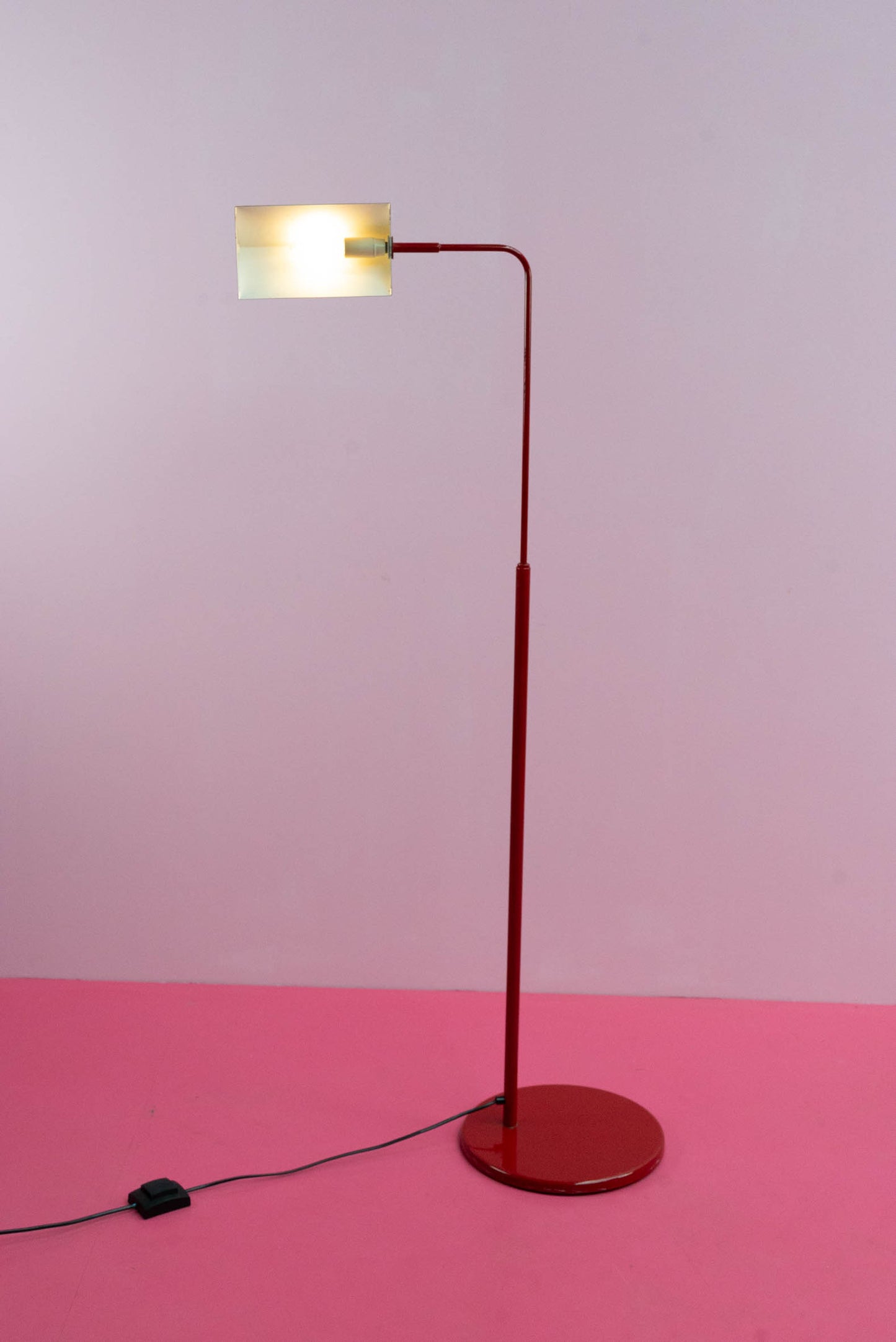 Vintage rode staanlamp