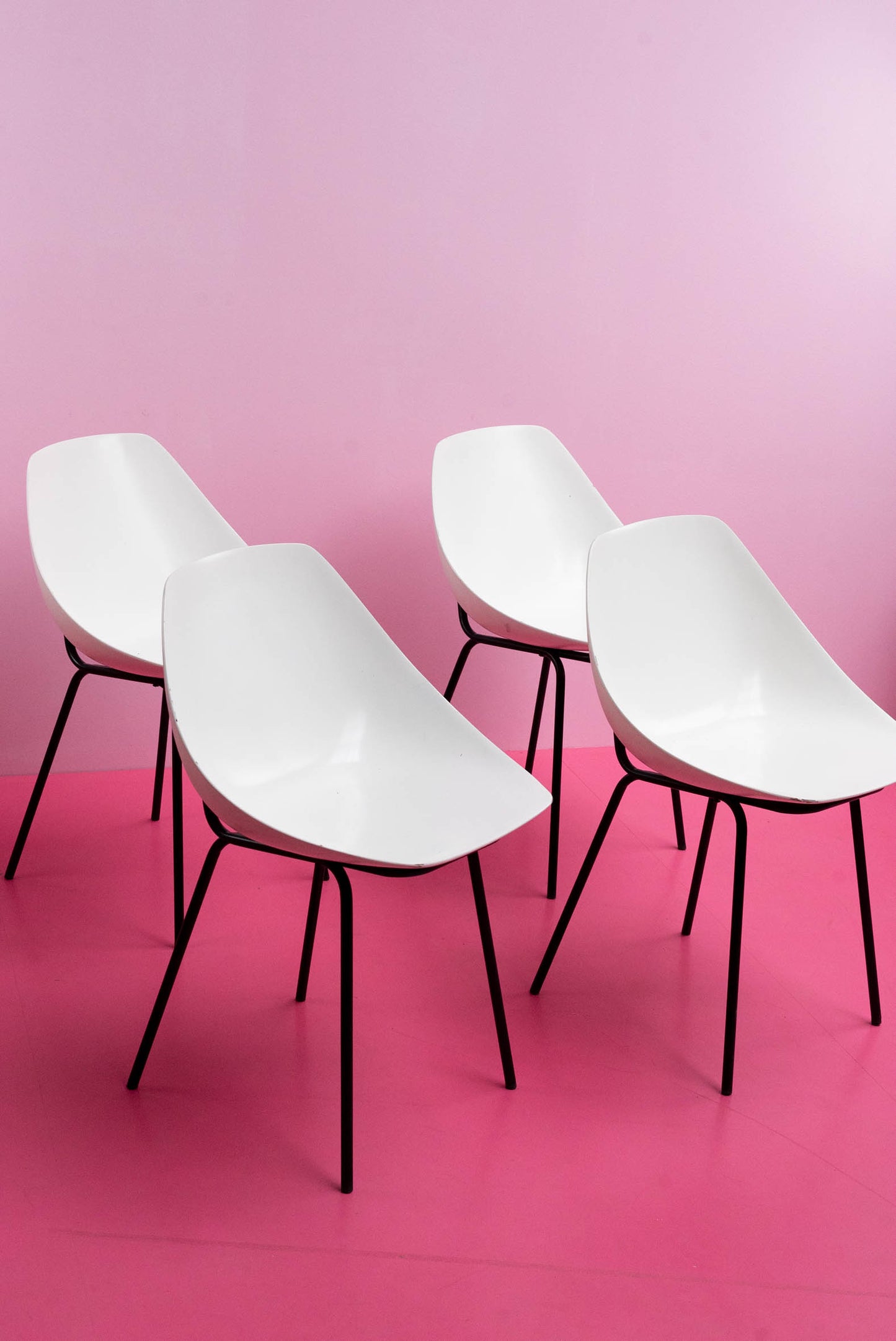 Set van 4 stoelen 'Coquillage' door 'Pierre Gauriche'