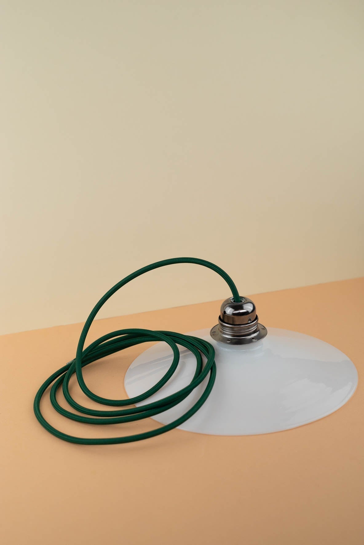 Vintage opaline hanglamp op maat - 4 meter kabel