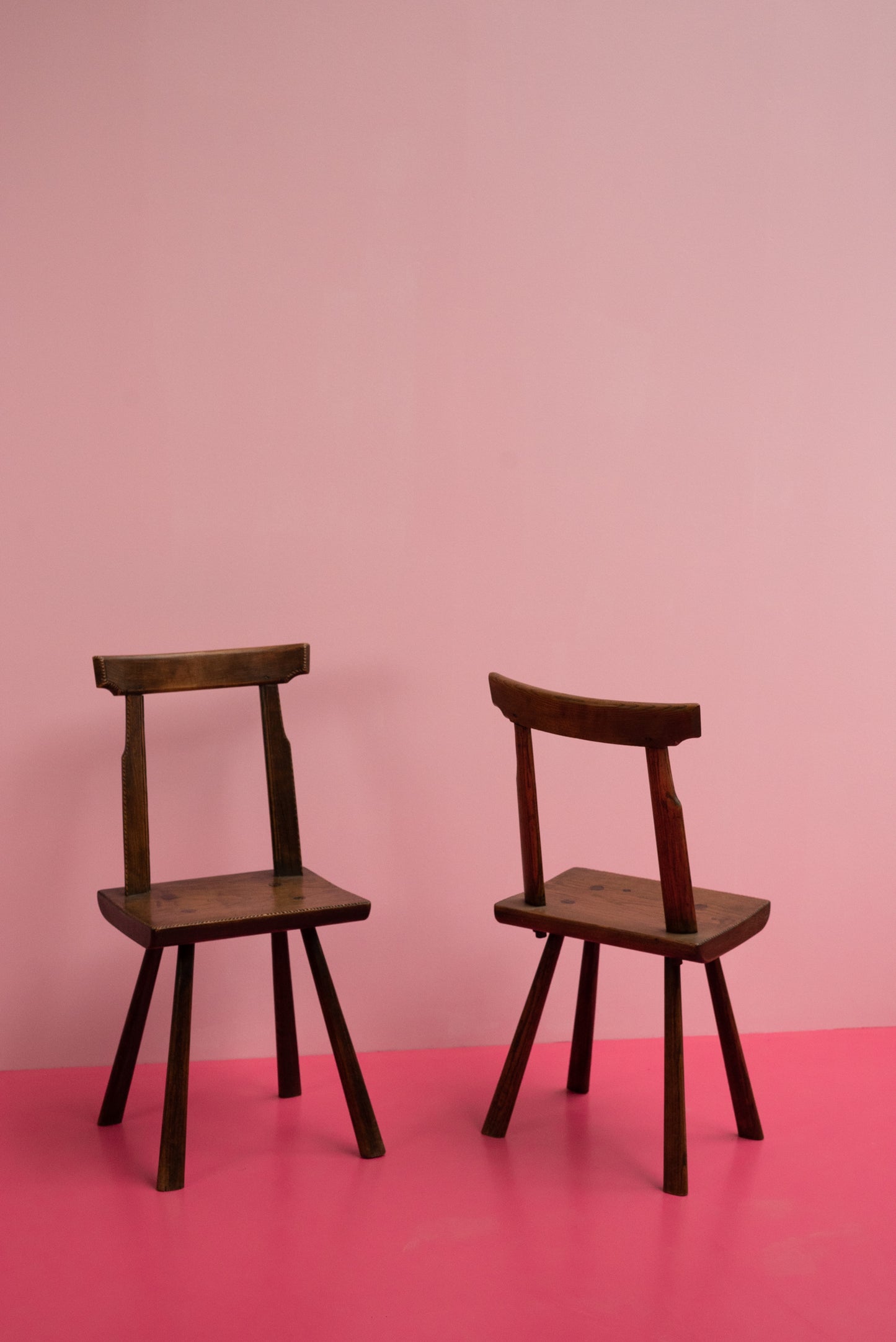 Set van 2 houten stoelen 'Mobichalet inspired'